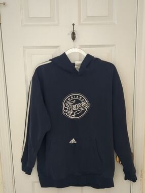 adidas Navy Indiana Fever Hoodie with White Stripes